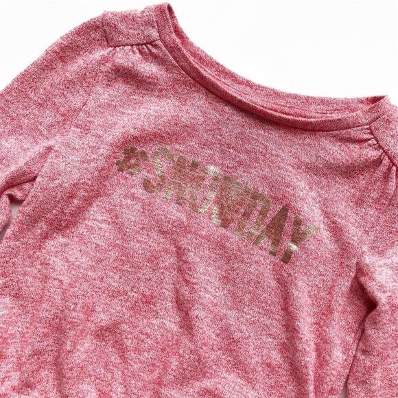 BabyGap pink #SNOWDAY light sweatshirts GUC 3T - Picture 2 of 2
